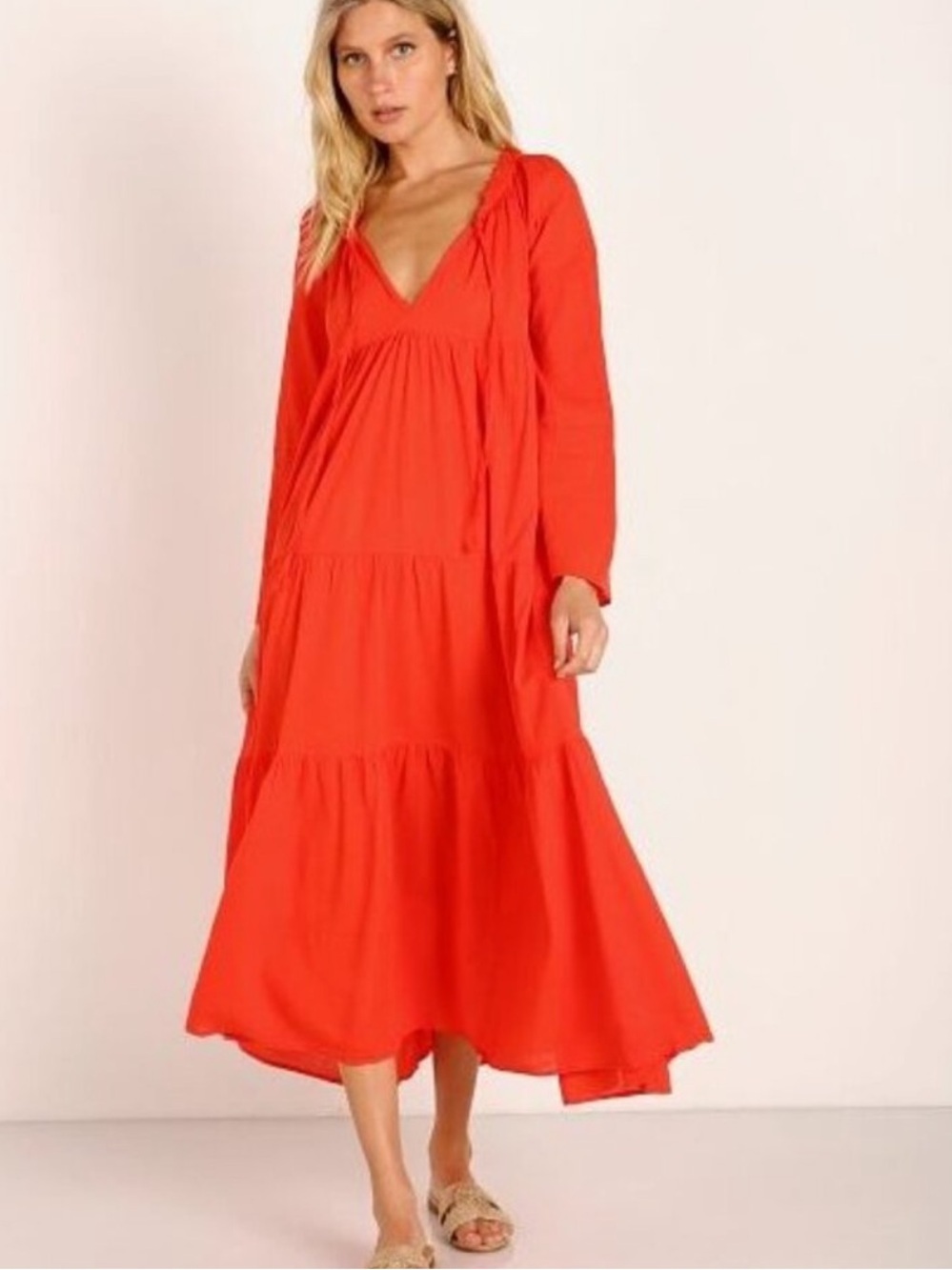9seed
Majora Long Sleeve Maxi coral red size small